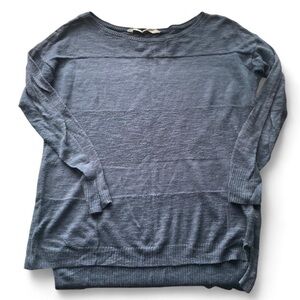 Athleta— blue linen and cotton long sleeve